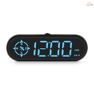 Y-car HUD เครื่องวัดความเร็ว GPS ดิจิทัล LED รองรับสัญญาณเตือนความเร็วเกิน ความเมื่อยล้า การแจ้งเตือนการขับขี่ พร้อมเซนเซอร์ไฟ