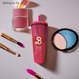 Helinyue แก้วน้ํา 800 มล. 24 ออนซ์ พร้อมหลอดดูดสองชั้น สีชมพู สําหรับตุ๊กตาบาร์บี้