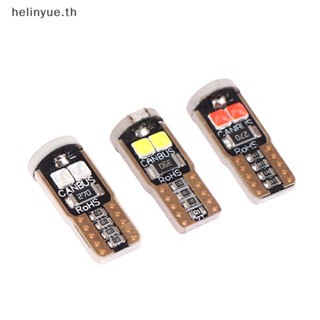 Helinyue หลอดไฟ LED T10 W5W 6SMD 3030 ขนาดเล็ก สําหรับติดตกแต่งภายในรถยนต์ 2 ชิ้น