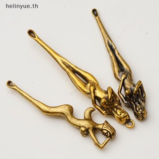 Helinyue พวงกุญแจทองเหลือง รูปท่อสูบบุหรี่ 1 ชิ้น DIY