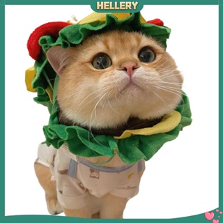 [HelleryTH] หมวกแฮมเบอร์เกอร์ ขนาดเล็ก อุปกรณ์เสริม สําหรับสัตว์เลี้ยง สุนัข แมว