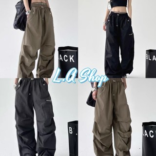 L.A Shop ​พร้อมส่ง กางเกงขายาวทรงคาโก้ เนื้อผ้าร่มสบายๆ "2395" -NZ-XM