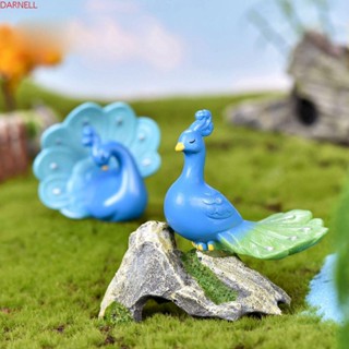 Darnell ตุ๊กตานกยูงจิ๋ว DIY อุปกรณ์เสริม สําหรับตกแต่งบ้านตุ๊กตา