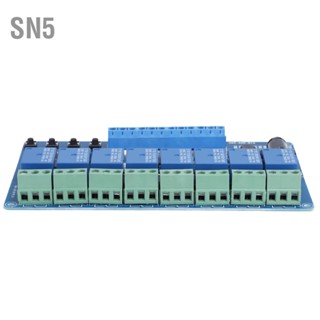 SN5 8-36V 8-Channel มัลติฟังก์ชั่นรีเลย์หน่วงเวลาอินเทอร์เฟซบอร์ดโมดูล OPTOCOUPLER LED