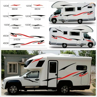 สติกเกอร์กราฟฟิค ลายกราฟฟิค รถบรรทุก มีกาวในตัว สําหรับตกแต่งรถยนต์ Camper Caravan RV Trailer