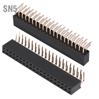 SN5 3 ชิ้น 2x20 Pins 2.54 มิลลิเมตร Pitch หญิงคู่แถวมุมขวาส่วนหัวของ Pin สำหรับ Raspberry Pi