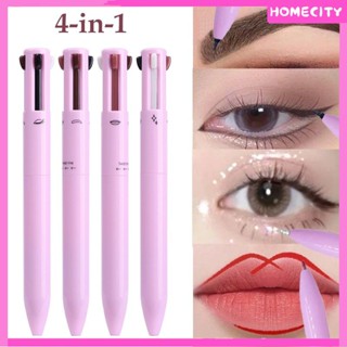 [พร้อม] 4 In 1 ปากกาแต่งหน้า Pal แต่งหน้าเครื่องสำอางกันน้ำดินสอท่องเที่ยวแต่งหน้าปากกาความงามสำหรับการสร้างรูปลักษณ์การแต่งหน้าที่สมบูรณ์แบบของขวัญวันเกิด