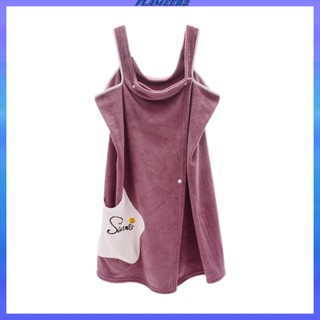 [Flameer2] ผ้าขนหนูอาบน้ํา แบบนิ่ม น้ําหนักเบา พร้อมกระเป๋า ใส่สบาย สําหรับผู้หญิง สปา โรงแรม