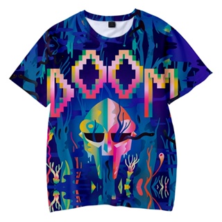 Mf DOOM เสื้อยืดลําลอง แขนสั้น คอกลม พิมพ์ลายแร็ปเปอร์ 3D โอเวอร์ไซซ์ แฟชั่น สไตล์ฮาราจูกุ สําหรับเด็กผู้ชาย ผู้หญิง