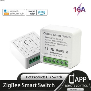 [สต็อก] Ewelink Zigbee 16aมินิสมาร์ทสวิตช์Circuit Breaker Supporte 2-Way Control Timerสวิตช์ไร้สายทำงานร่วมกับAlexa Google Home