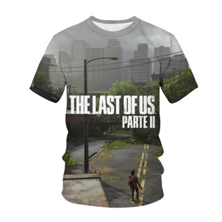 เสื้อยืดลําลอง แขนสั้น คอกลม พิมพ์ลายเกม The Last Of Us 3D แฟชั่นฤดูร้อน สําหรับเด็กผู้ชาย และเด็กผู้หญิง