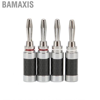 Bamaxis Banana Plugs Connector Black Carbon Fiber  Plug for Amplifiers 5mm Cables