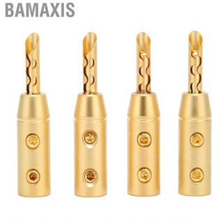 Bamaxis Banana Plug  Brass Speaker Cable Connector Secure Clear  for Wall Panel AV Amplifier