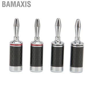 Bamaxis Speaker Connector Black Carbon Fiber  6 Leaf Banana Plug for Amplifiers 5mm Wire Diameter