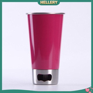 [HelleryTH] แก้วเบียร์ สเตนเลส พร้อมที่เปิดขวด กันแตก สําหรับเดินทางกลางแจ้ง