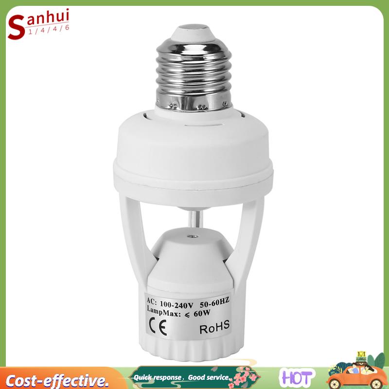 sanhui1446AC 110-220v 360 องศา Pir Induction Motion Sensor IR อินฟราเรดมนุษย์ E27 ปลั๊กซ็อกเก็ตฐานสวิทช์หลอดไฟ Led ผู้ถือโคมไฟ