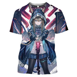 เสื้อยืดลําลอง แขนสั้น คอกลม พิมพ์ลายเกม Arknights 3 มิติ แฟชั่นฤดูร้อน สําหรับเด็กผู้ชาย และเด็กผู้หญิง