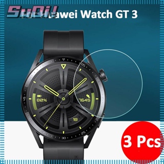 Suqi ฟิล์มกันรอยหน้าจอ HD แบบแข็ง สําหรับ Huawei Watch GT 3 46 มม. GT Runner 3 ชิ้น