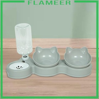 [Flameer] 3 in 1 ชุดชามใส่อาหาร น้ํา และน้ํา สําหรับสัตว์เลี้ยง สุนัข ขนาดเล็ก หรือเล็ก