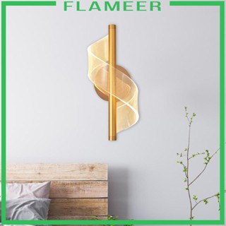 [Flameer] โคมไฟติดผนัง LED 12W แบบเกลียว อะลูมิเนียม สไตล์โมเดิร์น สําหรับห้องนั่งเล่น ห้องนอน ระเบียง ข้างเตียง