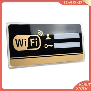 [Lovoski2] สติกเกอร์ป้าย WiFi แบบใส่รหัสผ่าน ลอกออกได้ สําหรับติดตกแต่งประตู สํานักงาน