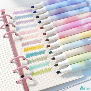 4pcs Eye Color Highlighter นักเรียนสี MARKER Stroke Key ปากกา Double HEAD Design Writing Smooth MARKER ปากกา TH1