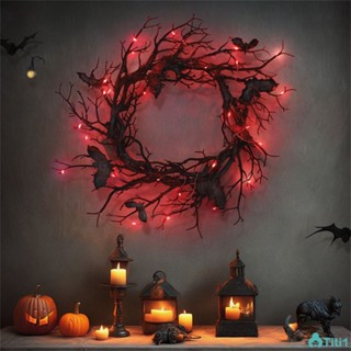 ฮาโลวีน Dead Branch Garland เทศกาลผีตกแต่งเรืองแสงสีดำสาขา Garland จำลอง Dead Branch Ghost โคมไฟตกแต่ง TH1