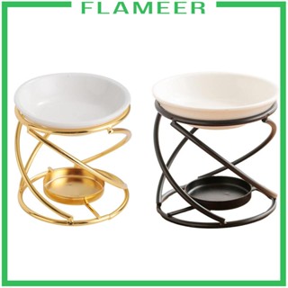 [Flameer] หัวเตาน้ํามันหอมระเหย พร้อมที่ใส่ทีไลท์ ชามเซรามิค อุ่นน้ํามันหอมระเหย