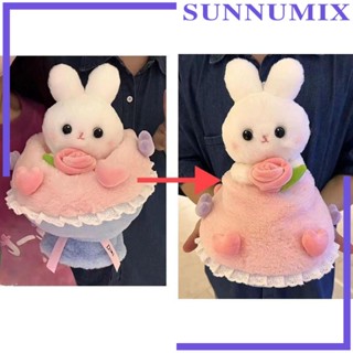 [Sunnimix] ช่อดอกไม้ประดิษฐ์ รูปกระต่ายน่ารัก ผ้ากํามะหยี่ขนนิ่ม สําหรับตกแต่งรถยนต์ ปาร์ตี้วันเกิด ครบรอบ