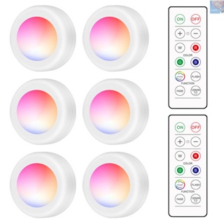 Doubth โคมไฟ Led 16RGB หรี่ไฟได้ 10 ระดับ ใช้แบตเตอรี่ สําหรับห้องครัว ห้องน้ํา