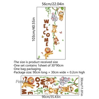 [Fenteer] สติกเกอร์วอลเปเปอร์ ลายตัวอักษร Welcome DIY สําหรับติดตกแต่งผนังบ้าน ห้องนอนเด็ก