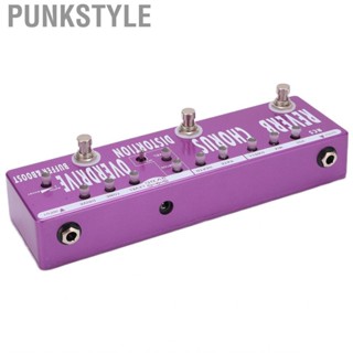 Punkstyle Effect Pedal  Reverb Chorus Distortion Overdrive Buffer Boost Guitar Effects Adjustable with True Bypass for Electric Guitars