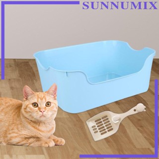 [Sunnimix] ถาดรองนอน ขนาดใหญ่ ป้องกันการกระเด็น สําหรับสัตว์เลี้ยง แมว