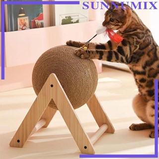 [Sunnimix] ของเล่นลูกบอลไม้ ป้องกันเฟอร์นิเจอร์ สําหรับแมว