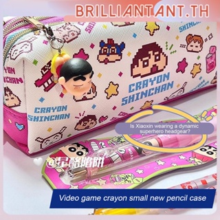 ใหม่InsวิดีโอเกมCrayonขนาดเล็กใหม่ดินสอสูงมูลค่าขนาดใหญ่ความจุน่ารักMulti-Layerนักเรียนเก็บเครื่องเขียนกระเป๋าBri