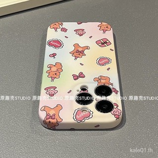 เคสมือถือ แบบนิ่ม ลายการ์ตูนหมี ประดับโบว์ไล่โทนสี สําหรับ iPhone 13 iPhone 14 Pro Max Fresh 11 12