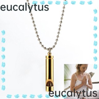 Eucalytus1 สร้อยคอนกหวีด บรรเทาความเครียด หมุนได้ บรรเทาความเครียด