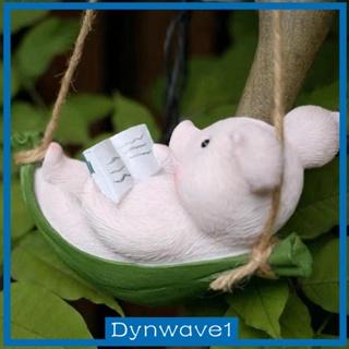 [Dynwave1] รูปปั้นหมูอ่านหนังสือ สําหรับตกแต่งสวน นอกบ้าน