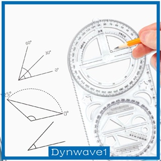 [Dynwave1] ไม้บรรทัดแม่แบบ ลายฉลุเรขาคณิต อเนกประสงค์ สําหรับวาดภาพ ตัดเย็บ สํานักงาน