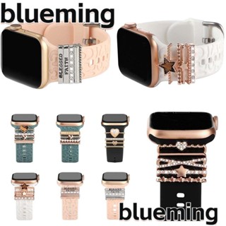 Blueming2 เครื่องประดับสายนาฬิกาข้อมือ เข็มกลัดโลหะ ประดับเพชร แฟชั่น สําหรับ iwatch