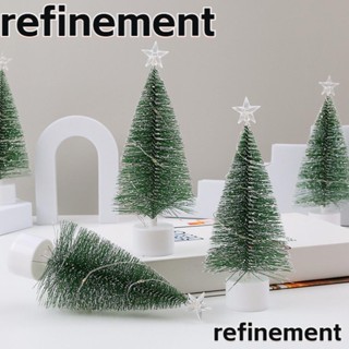 Refinement ต้นคริสต์มาสประดิษฐ์ พร้อมไฟ LED ขนาดเล็ก หลากสี สําหรับตกแต่งบ้าน 2 ชิ้น