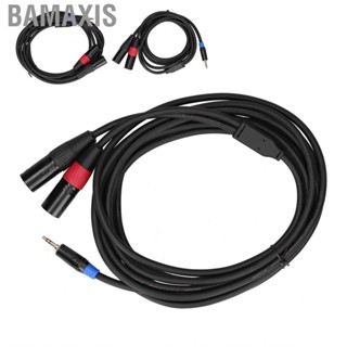 Bamaxis 3.5mm Stereo Male To Dual 2 XLR Plug Connector Converter Adapter Kit