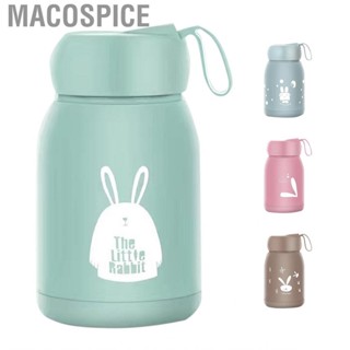 Macospice Double Layer Insulated Mug 330ml Good Sealing Small Portable Cute Rabbits for Travelling Outdoor Sports