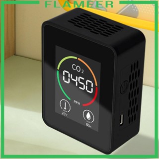 [Flameer] เครื่องวัดความชื้น และอุณหภูมิ CO2 พร้อมไฟแบ็คไลท์ อเนกประสงค์ สําหรับสํานักงาน ห้องนั่งเล่น