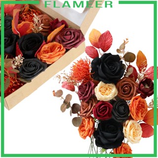 [Flameer] กล่องดอกไม้ประดิษฐ์ DIY พร้อมใบไม้ ผ้าไหม สําหรับปาร์ตี้ฮาโลวีน วันวาเลนไทน์