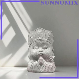 [Sunnimix] รูปปั้นพระพุทธรูปหินทราย แกะสลักด้วยมือ สําหรับตกแต่งบ้าน ในร่ม กลางแจ้ง