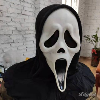 ✿ ฮาโลวีนสยองขวัญ Scream หน้ากาก Latex Skull Ghostface หน้ากากสคริปต์ฆ่าตกแต่งปาร์ตี้ฮาโลวีนอุปกรณ์ประกอบการ COSPLAY