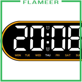 [Flameer] นาฬิกาปลุกดิจิทัล LED แบบแขวน พร้อมรีโมตคอนโทรล สําหรับตกแต่งบ้าน ออฟฟิศ ในร่ม