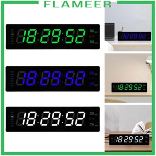 [Flameer] นาฬิกาปลุกดิจิทัลตั้งโต๊ะ พร้อมปฏิทิน วันที่ เลื่อนปลุก LED สไตล์โมเดิร์น สําหรับบ้าน ออฟฟิศ ห้องนอน