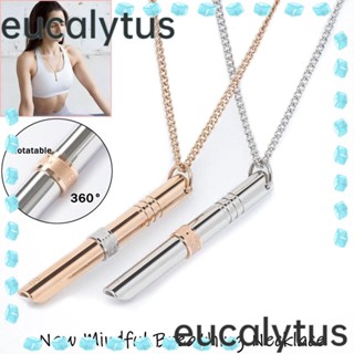 Eucalytus1 สร้อยคอสเตนเลส ช่วยบรรเทาความเครียด หมุนได้ บรรเทาความวิตกกังวล ผ่อนคลายความเครียด